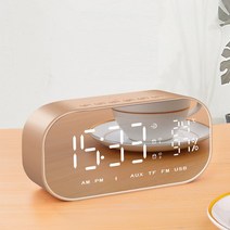 888 블루투스 스피커 알람 탁상 전자 시계 휴대용 입학 졸업 선물 구정 명절 설날 설 세트, 01.마하 888 블루투스스피커-골드