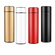 온도표시 분유보온병 500ml 진공 보온, 레드