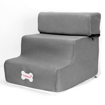 강아지런닝머신 고양이런닝머신애완 동물 램프 사다리 작은 단계 계단 개와 고양이 3 이동식 미끄럼 방지, 02 GRAY