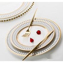 로얄 앤틱 플레이팅 접시 세트 양식기 파스타 스테이크 세라믹, 소스볼