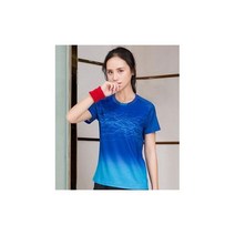 2021 배드민턴 티셔츠 남성/여성 골프 셔츠 테 탁구 빠른 건조 스포츠 반바지 9909, 3XL, women 블루 1 shirt
