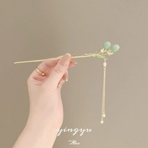 장만월비녀 봉황 죽절 전통 은 장신구 옛날 올림 머리 비녀 연우강남~고풍보요태소발비녀국풍천청동화포비녀 일상반발비녀