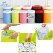 해피앤클린 푸시 압축휴지통[10L/라임](N4T3E001GN)