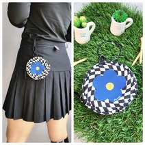 골프볼주머니 파우치 스마일 플라워, 블루플라워