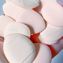 손가락퍼프 미니 물방울 소형 메이크업 에어 쿠션 핑거퍼프 미세 베이스 파운데이션 쿠션 퍼프 10개세트, 랜덤 10개세트