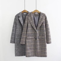 여성 가을 트렌치코트 클리어런스 팻 mm 루즈 모직 코트 가 겨울 류