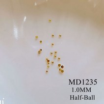네일파츠 네일스톤약. 100 개/가방 금속 스터드 라운드 미니 네일 아트 메탈 3D Charms, 16 MD1235