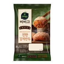 CJ더마켓 만두 냉동 식품 간편 탑티어 비비고 진한김치만두 김치 고기 야채 군만두 200G, 2개