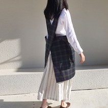 방가지똥 앞치마 심플 체크 앞치마