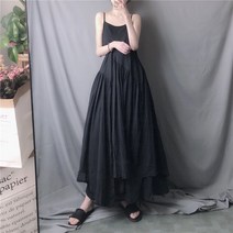 여름 마소재 린넨원피스 엄마 날씬해보이는 알프스 여행 뱃살커버 빅사이즈 해변가