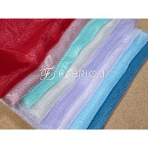 패브릭제이 샤 하운드체크 웨이브 노방 오간자 원단 8종 FJ-245, 레드