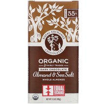 이퀄 익스체인지 다크 초콜릿 아몬드 바다 소금 99g Equal Exchange Dark Chocolate Almond Sea Salt