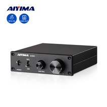 AIYIMA A3001 TPA3255 서브우퍼 파워 스피커 앰프 200W 모노 하이피 홈 오디오 앰프 NE5532 OP AMP 베이스 트레블 조정, 검은색 앰프만
