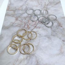 8개 1세트 크레오파트라 반지 세트반지 데일리링 다양한 심플 실버, 벤타샵상품선택_벤타샵Silver, 상세페이지 참조2