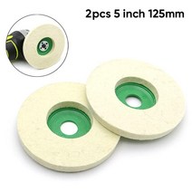 그라인더 버핑 디스크 연마 샌딩 패드 사포날 2 pcs 5 인치 125mm 양모 앵글 휠 펠트 로터리 도구 용, 협력사