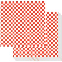 식용구리스 커피머신구리스 커피머신윤활제 Oomcu 300장 레드 및 화이트 체크 무늬 드라이 왁스 델리 페이, 01 레드