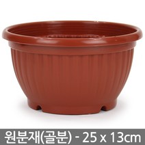 원분재 화분 화이트 중형 - 골분 분재 식물 플분 원형화분 분배분 재배분 분갈이 인테리어 베란다 화분, 01_세인_원분재(브라운)-소형