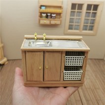 Ogfaour 1:12 인형방 미니어처 화장실 욕장 싱크대 싱크대 선반, 단일 옵션