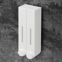 DISPENSER 벽걸이형 물비누 디스펜서 2구 화이트 용기420ml