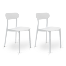 [중고까페의자] 메이체어 인테리어 파스텔 카페 디자인 의자 2개, 왁스화이트