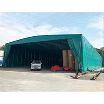 대형 자바라텐트 창고용 천막 4면 주차장 간이 이동식, 길이8m 폭4m 내부높이2.5m 상단 천