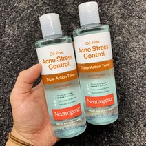 뉴트로지나 아크네 스트레스 컨트롤 트리플 액션토너 237ml Neutrogena Acne-Fighting Salicylic Acid Facial Toner, 2개세트