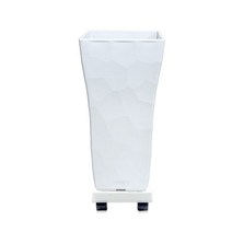 화분세트(화분+물받이받침대) 대형 인테리어 거실큰화분 사각화분 원형화분 사무실화분 빈화분, 스톤화분250세트, 화이트