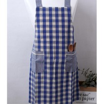 30대주부 심플라인 체크무늬 앞치마 친구선물 요리, 레드