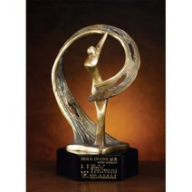 금속 트로피 BT228 골프 싱글 우승 홀인원 트로피, 단품