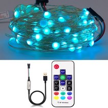 USB SK6812 LED 문자열 크리스마스 조명 침실 WS2812B RGB Led 빛 블루투스 풀 컬러 주소 지정 개별적으로 DC5V, 17Keys DIY USB Kit_10, 2m_1
