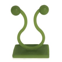 100pcs 식물 등반 벽 비품 클립 보이지 않는 덩굴 끈적 끈적한 후크 고정 장치 장식, S, 녹색