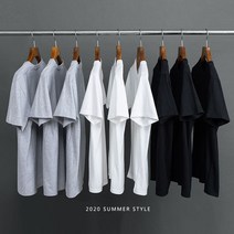 [자체제작] 핏 예쁜 도톰한 20수 면 남자 여자 반팔티셔츠 빅사이즈 (3개컬러)