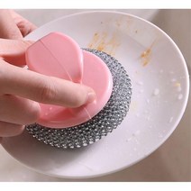 누른냄비 바닥 청소 핑거 원형 볼 브러쉬 접시 브러시 간편 기름때 때
