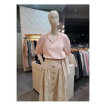 [온앤온] W몰 볼륨소매 스트라이프 블라우스 NW0AB615