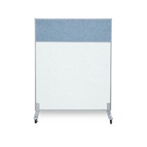 바퀴달린 이동식 칸막이 파티션 원톤 투톤 유리 페브릭 시리즈 이동식 병원 사무실 이동식, PW507