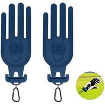 노브랜드 겨울용 극세사 금속 벅 장갑 및 골키퍼 걸이 1 개 골프 들것 지지대 프레임 홀더 랙 건조기, 02 파란_01 2pcs