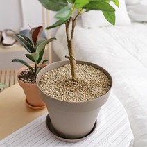 카페 토기느낌 원형 인테리어 나무화분 집꾸미기 신혼부부 장식 데코, 라이트브라운