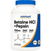 뉴트리코스트 베타인HCl 650mg 펩신 140mg 함유 240캡슐 약 8개월분, 상품선택