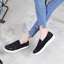 쓰리고몰 여성 빅사이즈 빅볼 255mm-265 스타 반짝이 슬립온