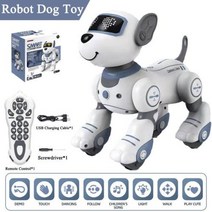 로봇 개 스턴트 워킹 댄스 전기 애완 동물 DogRemote 제어 매직 애완견 장난감 지능형 터치 원격, Robot dog blue, Robot dog blue