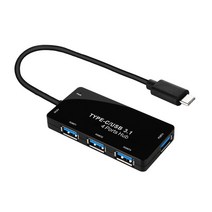 맥북프로 C타입 4포트 USB 멀티 허브 초고속 기가 5Gbps 전원 연결 외장 하드, NEXT-415TC