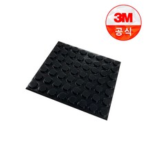 3M 범폰 SJ5012 검정 원형 벌크 56개입 고무발 미끄럼 방지 패드