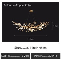 샹들리에조명 거실샹들리에 현대 LED 가지 천장 샹들리에 유리 크리스탈 펜던트 램프 수제 Kapok 꽃 매달려 빛 광택 홈 장식 기구, L120cm, Sanded aluminium, 차가운 흰색