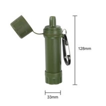 휴대용 야외 정수기 캠핑 하이킹 긴급 생활 생존 PurifierTravel 야생 음료 한외 여과 물 필터, CHINA, ArmyGreen