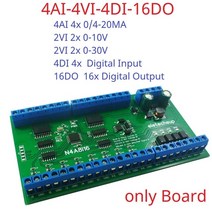 아날로그 디지털 전류 전압 수집기 모듈 PLC IO 확장 보드 16DO 4DI 8AI RS485 Modbus RTU 4-20MA 0-10V, 01 4AI-4VI only Board, 01 4AI-4VI only Board