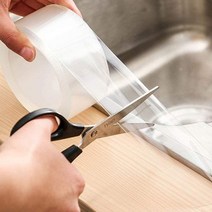 화장실문턱 샤워부스쫄대 샤워부스물막이 화장실 욕실문지방 주방 싱크 방수 스티커 나노 곰팡이 강한 자체 접착 풀 워터 씰 갭 스트립 실리콘 테이프, 30mm, 분명한, 5m