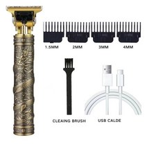 이발사 레트로 T9 헤어 트리머 전문 면도기 Kemei Heyar 절단 기계 무선 클리퍼 수염 남자 면도 0mm, 06 DragonB-no box