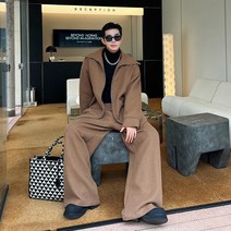 캐주얼셋업 집업 베이지 남자와이드셋업 간절기 데일리 투피스