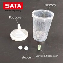 페인트건 스프레이건 대량 판매 SATA 탱크 혼합 컵 900ml 일회용 측정 H/O 빠른 컵 1 개, 3.3pcs