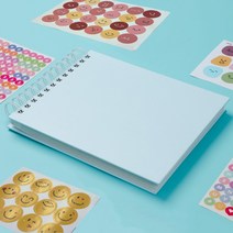 리빙선생 초음파앨범+주수스티커+알파벳스티커+이모티콘스티커+스마일스티커2매, 블루